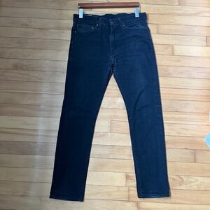 Levis Premium 510 Skinny Fit Jeans Mens 34x30 Black Denim 05510-0857